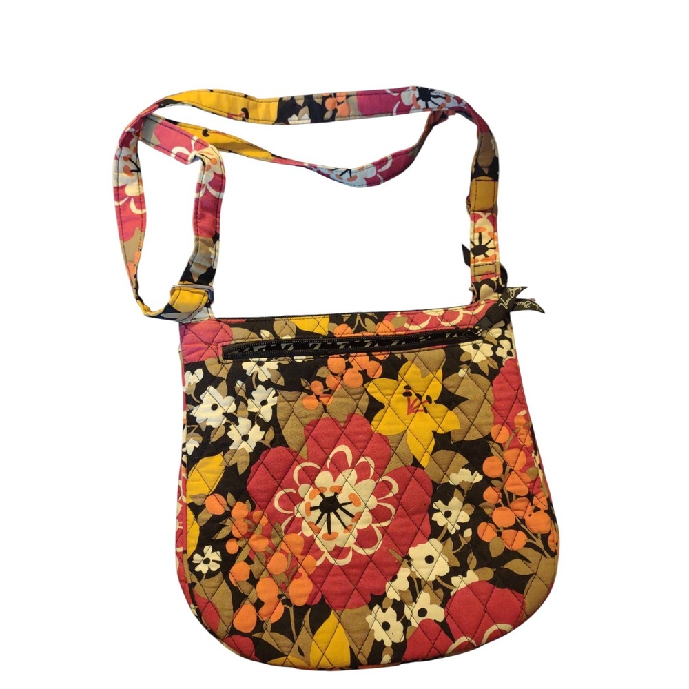 Vera Bradley Saddle Hipster Crossbody Bag And Wallet Bittersweet Pattern Casual
